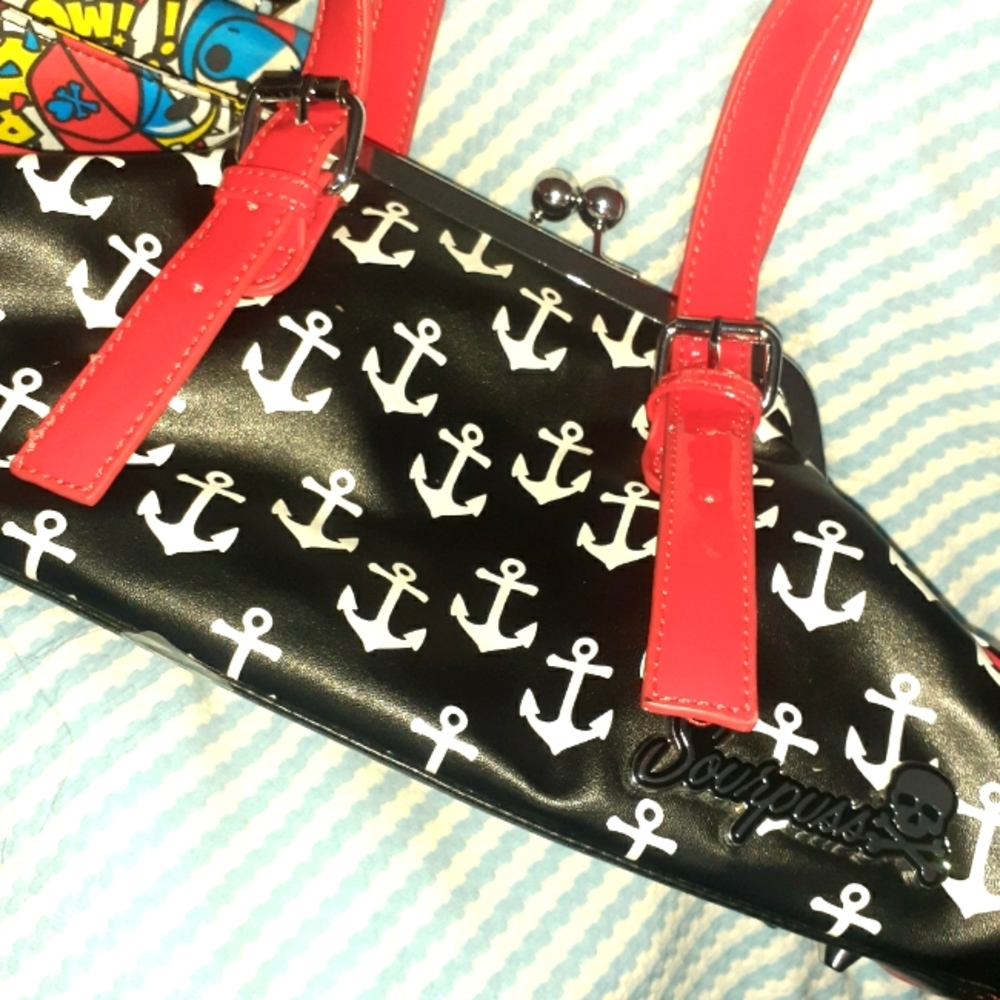 NWOT Sourpuss anchor rockabilly purse